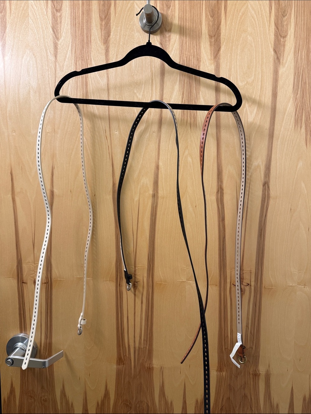 Black, Cream, And Tan Universal Thread Belts
